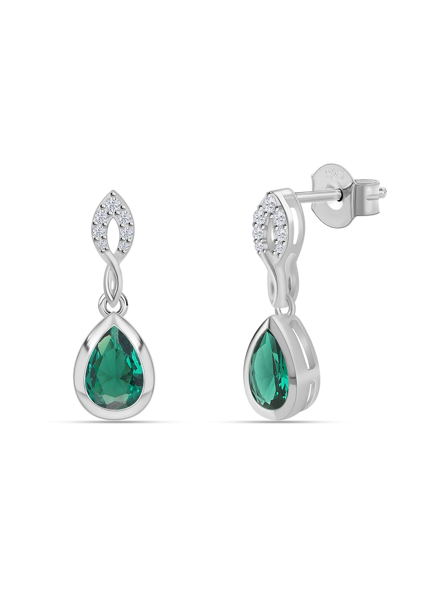 Emerald Hues Drop Earrings