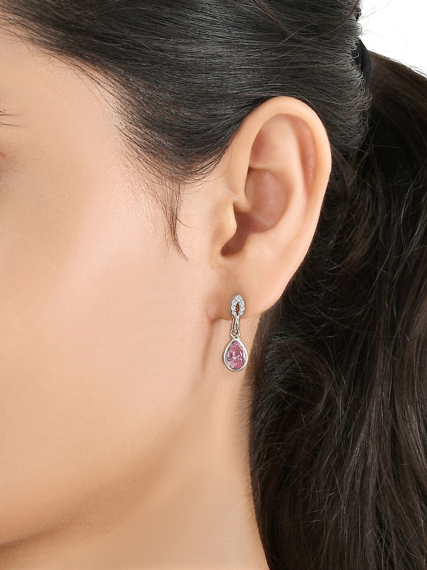 Pink Dangling Earrings For Women-3