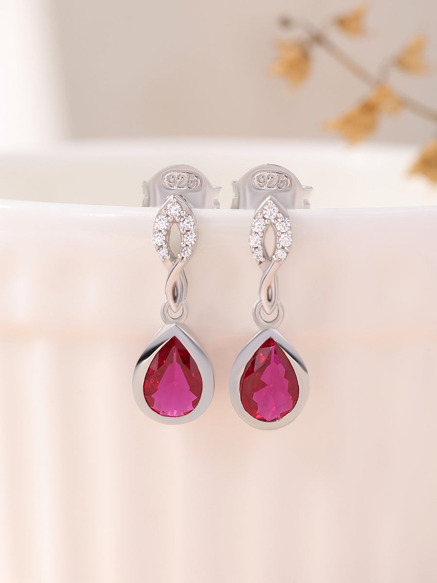 Ruby Dazzling Earrings For Women-1