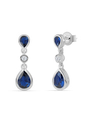 Sapphire Drop Earrings