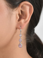 Pretty In Pink Long Earrings For Women