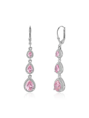 Pretty In Pink Long Earrings For Women-3