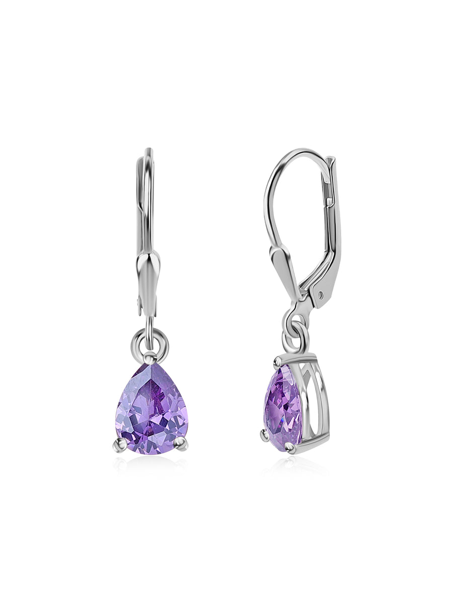 Amethyst Drop Earring For Women