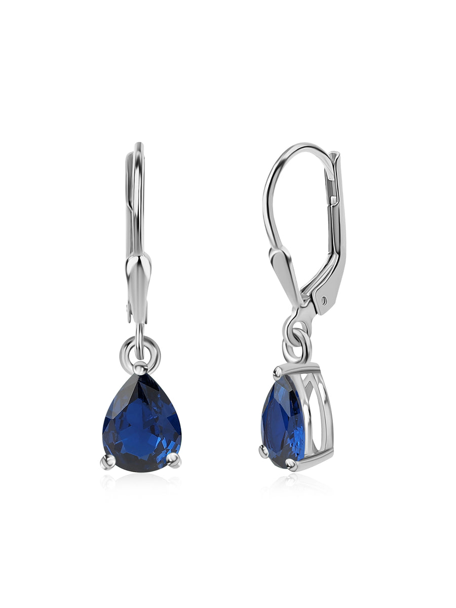 Blue Sapphire Drop Earring For Women