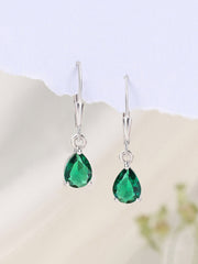 Gorgeous Green Long Earrings For Women-3