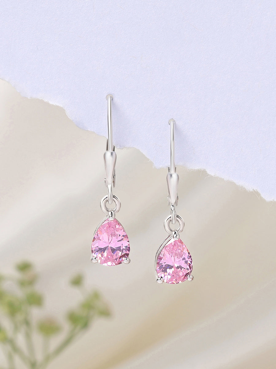 Pretty In Pink Drop Earring For Women-5