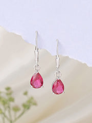 Ruby Drop Earring For Women-5