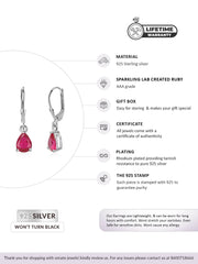 Ruby Drop Earring For Women-5