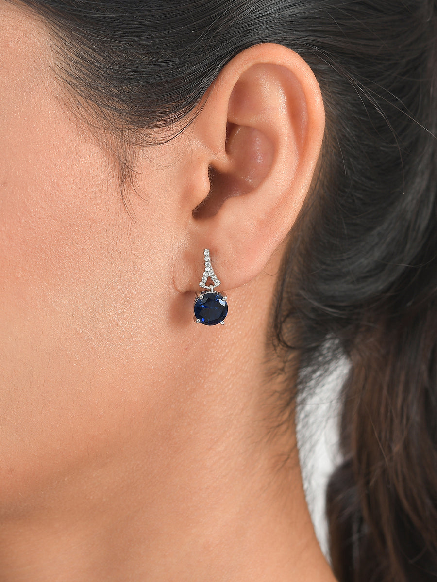 Blue stone Earrings For Women-1