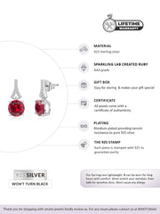 2.5 Carat Ruby Stud Earrings For Women-5