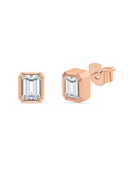 Solitaire Lab Diamond Stud Earrings for Women