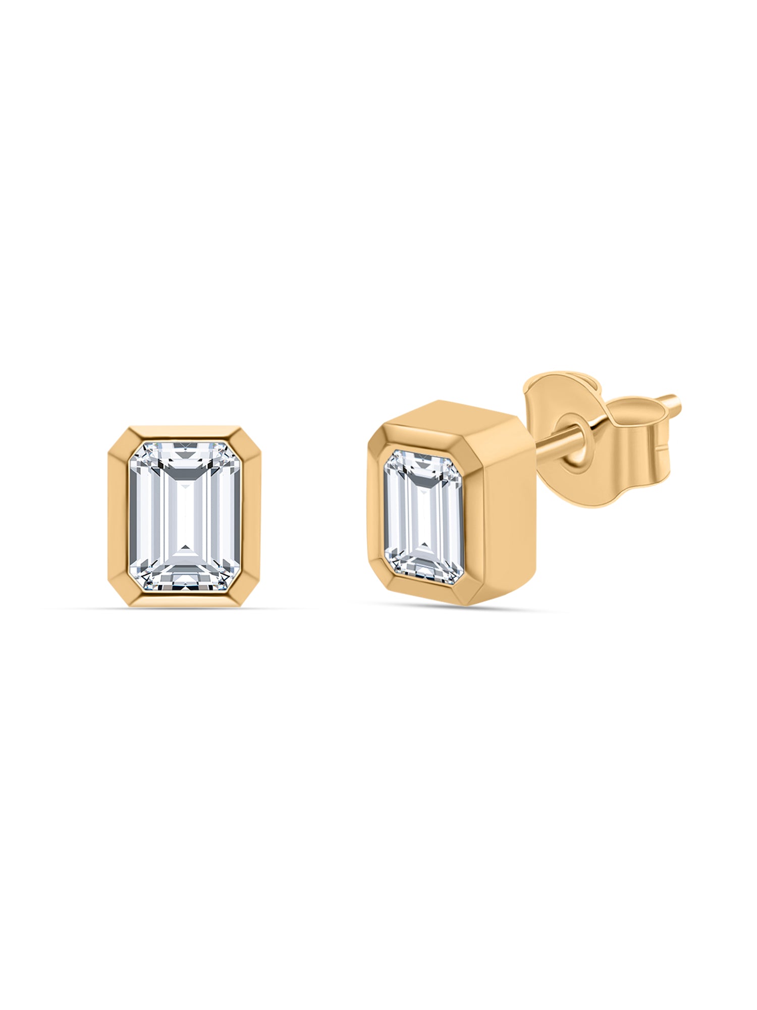 Solitaire Lab Diamond Stud Earrings for Women