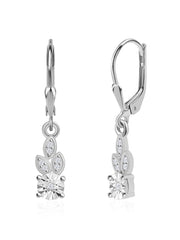 Tiny Trio Diamond Earrings