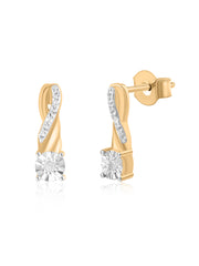 Charming Diamond Gold Earrings