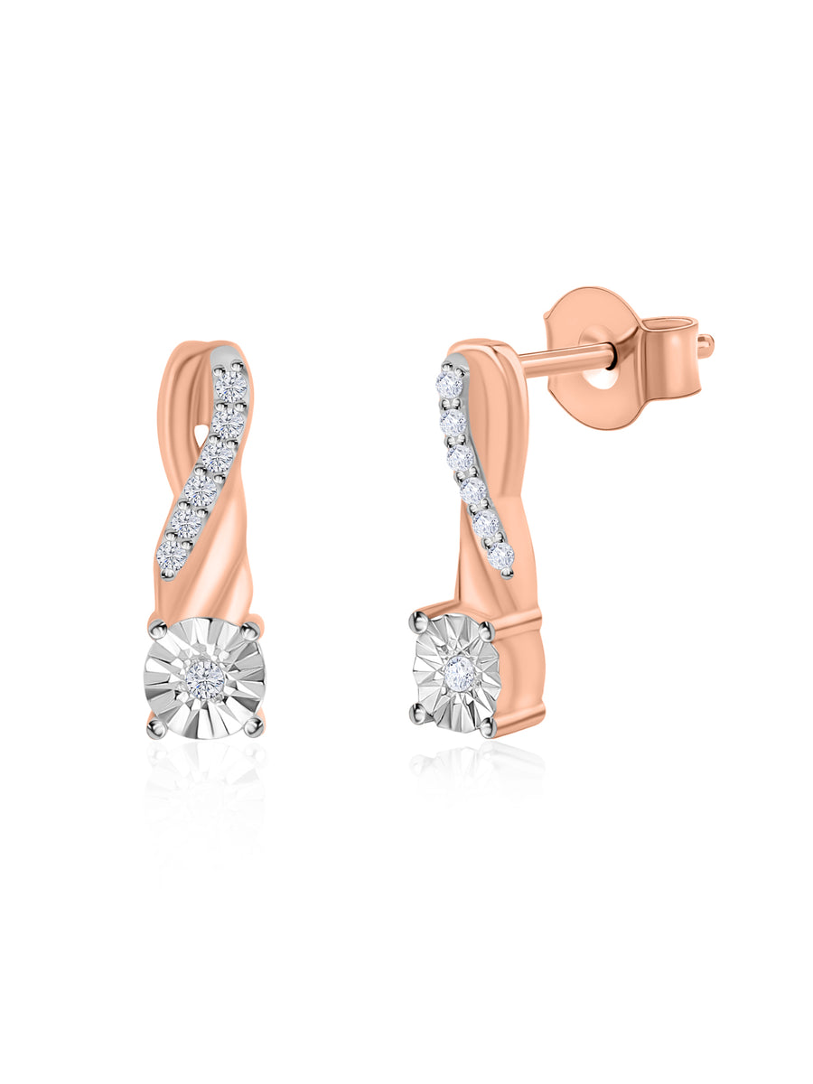 Charming Diamond Gold Earrings