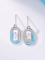 Enamelled Dangle Earrings for Women-1