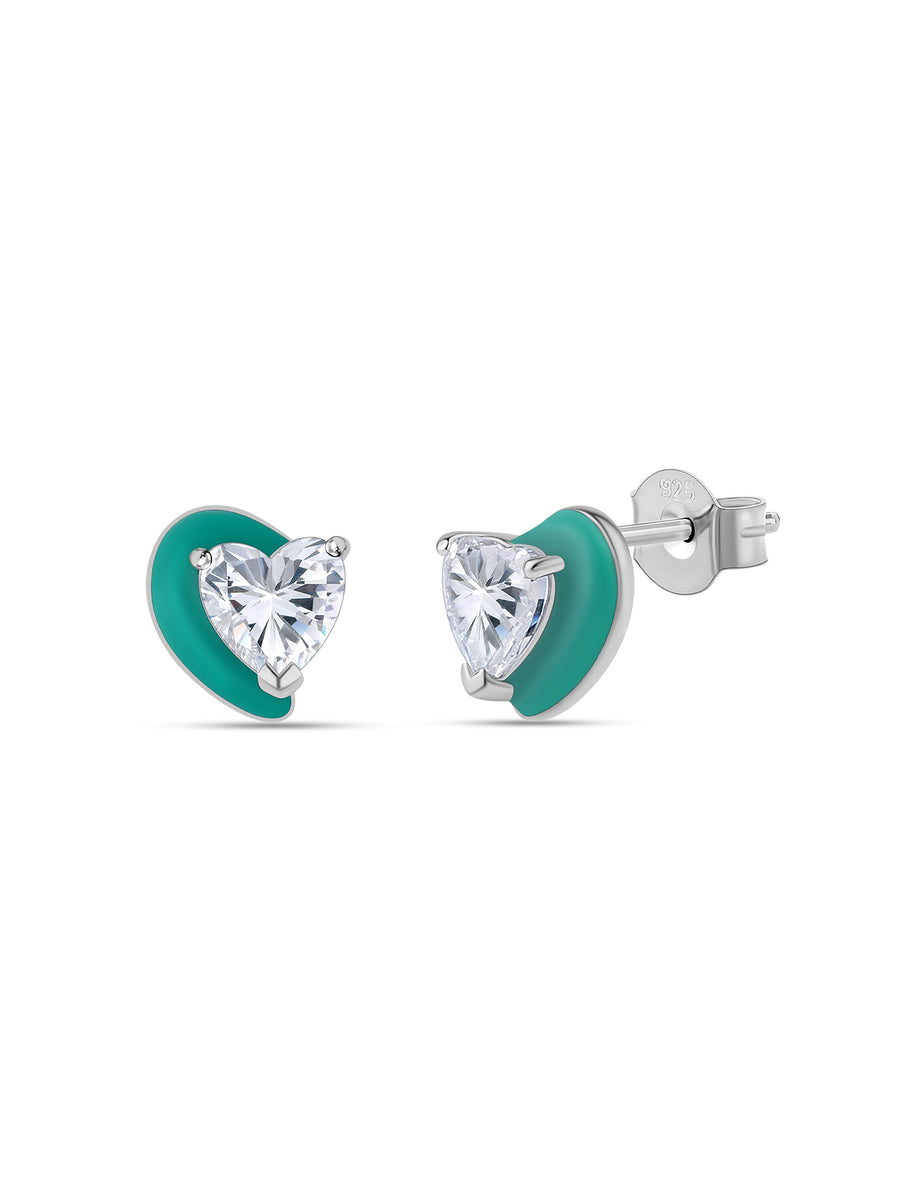 Heart Of Green Earrings for women