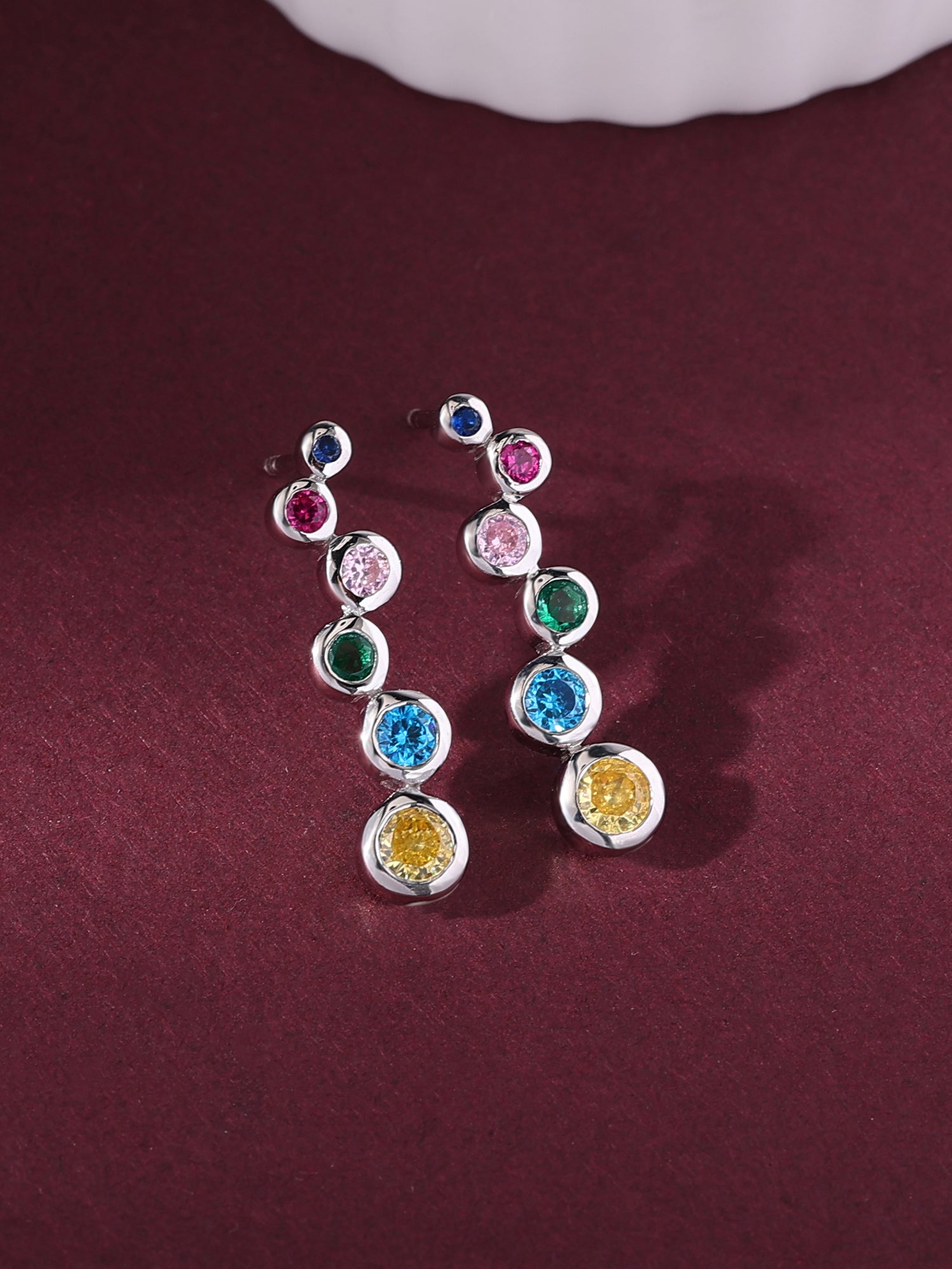 Multi Diamond Look Earrings For Women