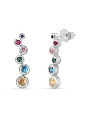 Multi Diamond Look Earrings For Women