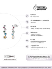 Multi Diamond Look Earrings For Women-3