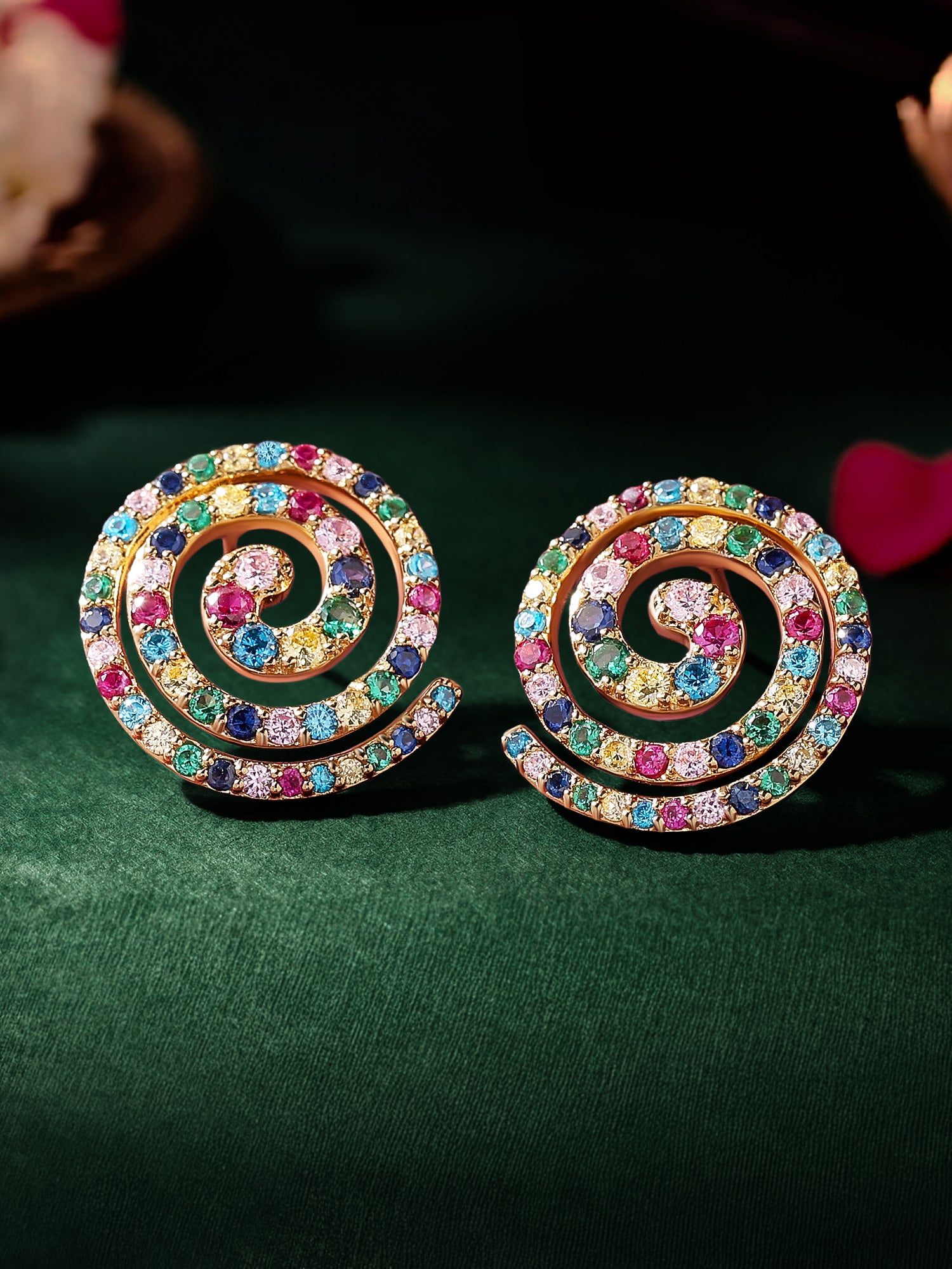 Pops Color Of Life  Gold Earrings For Women