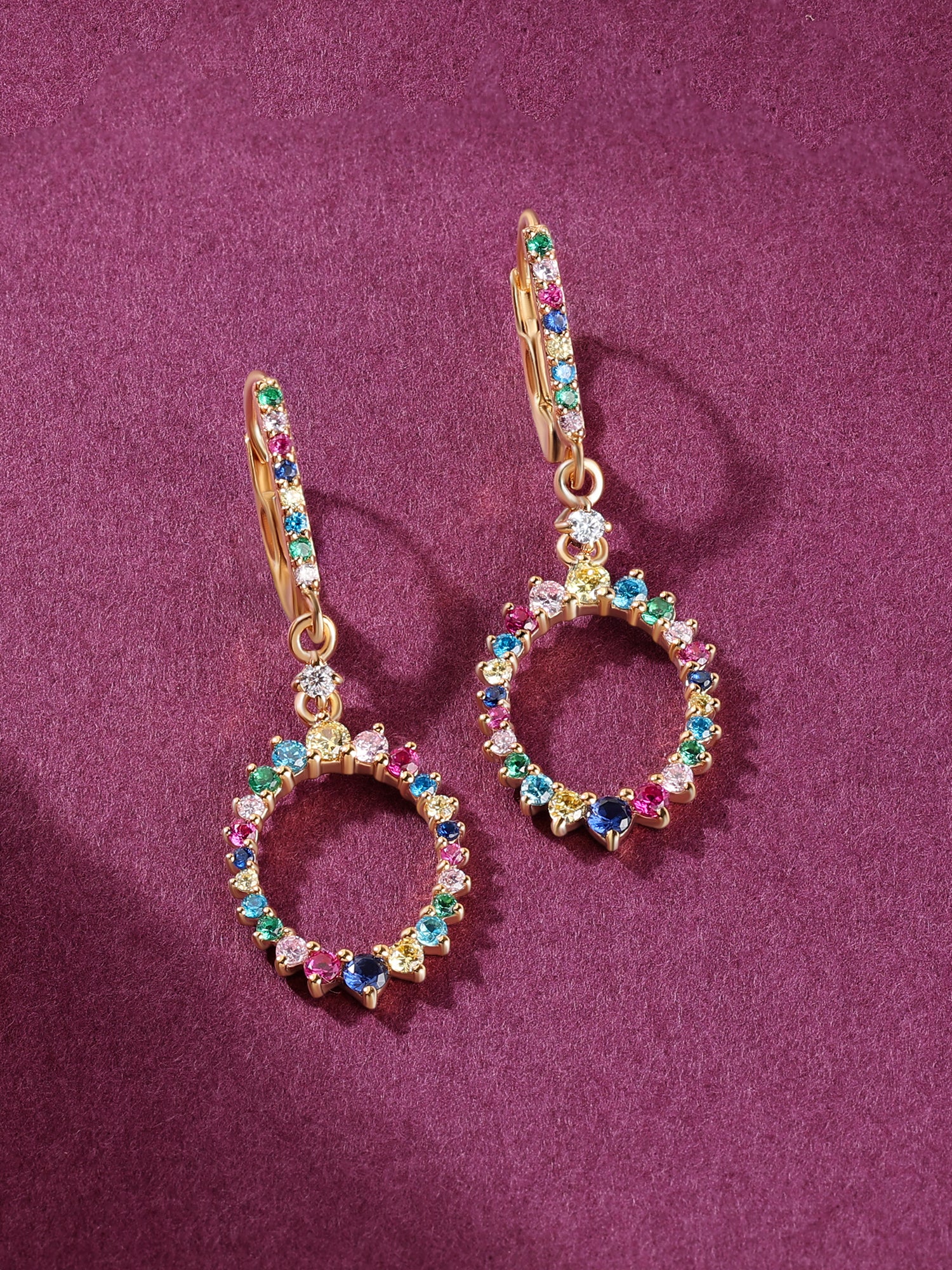 Lollipop Gold Hoop Earrings For Women