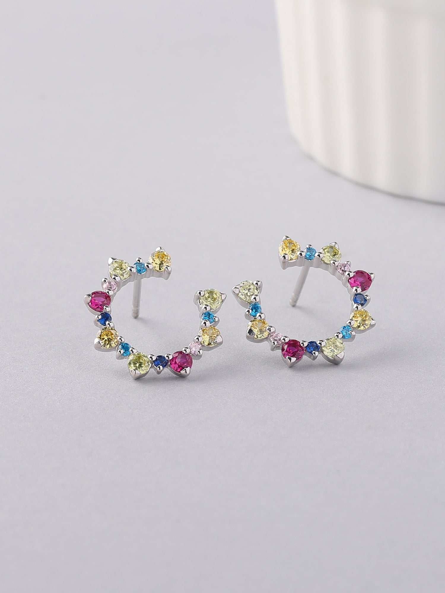 Color Crescent Moon Earrings For Women