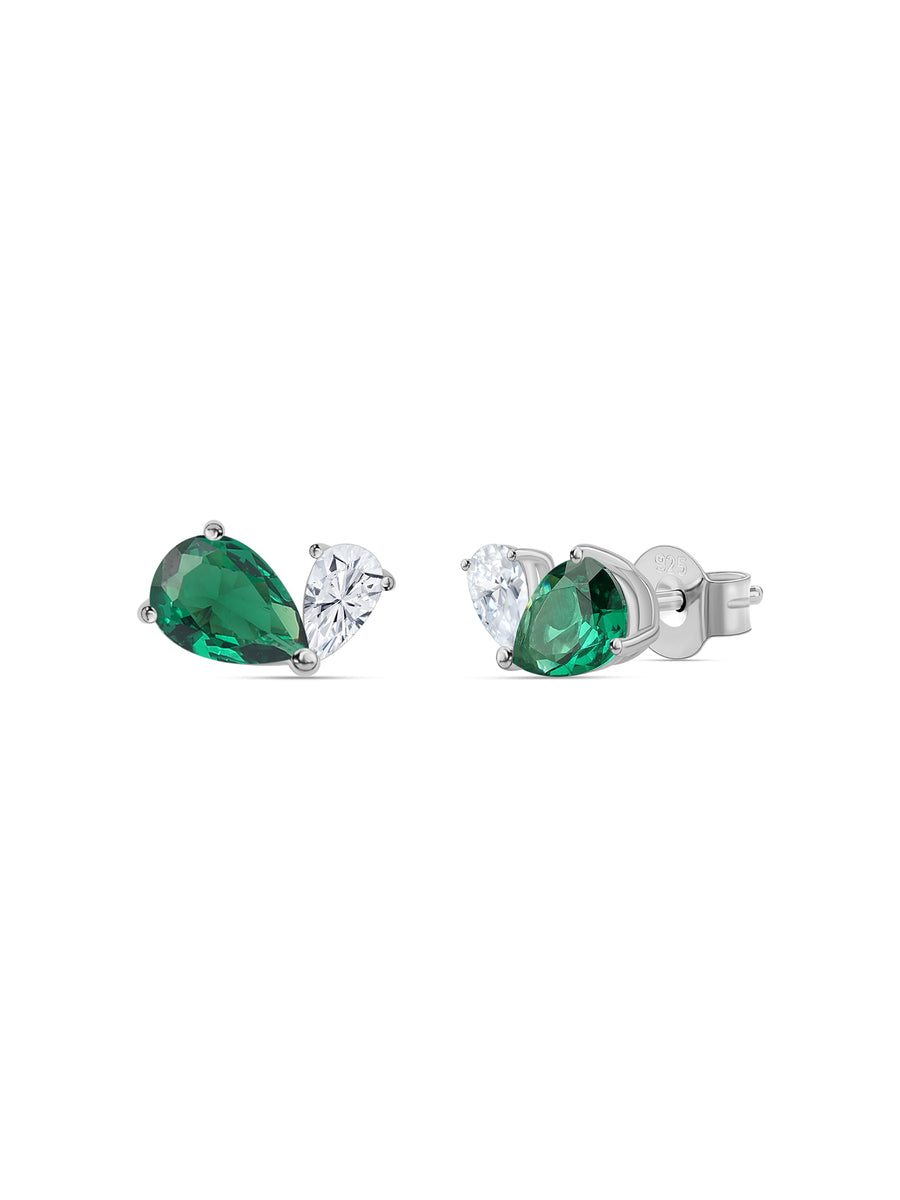 Valentine Special Green Toi Et Moi Earring For Women