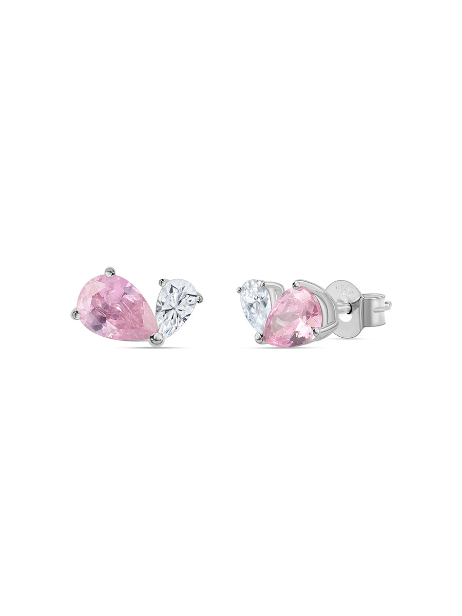 Valentine Special Pink Toi Et Moi Earring For Women