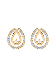 Drop Diamond Earrings In Yellow Gold_3