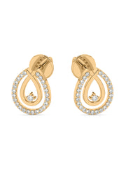 Drop Diamond Earrings In Yellow Gold_1