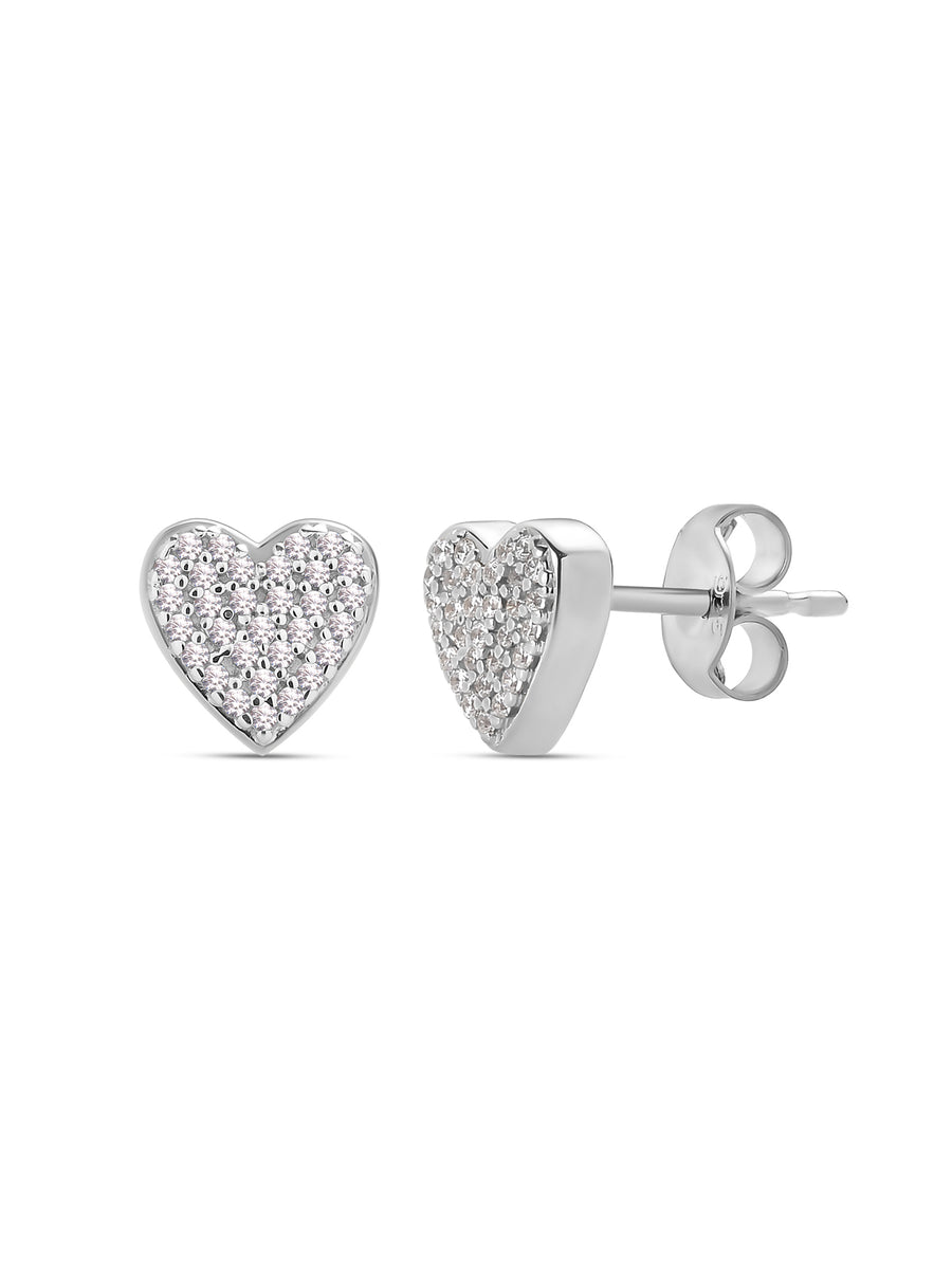Sparkling Hearts Earring Studs For Women-2