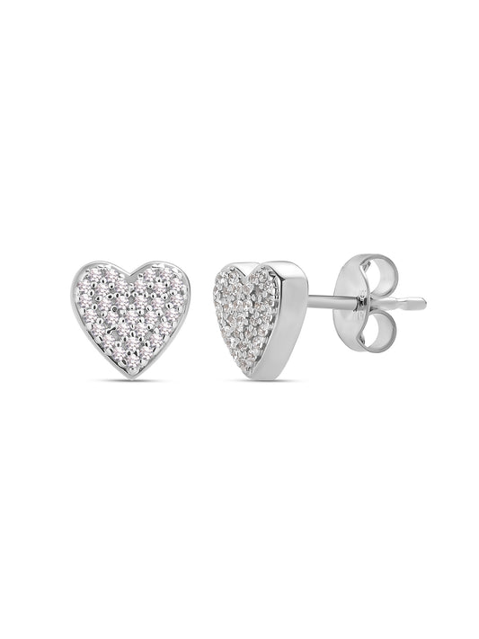 Sparkling Hearts Earring Studs For Women