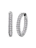 Diamond Look Trendy Hoop Earrings For Women-2