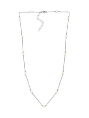 Multi Pearl Station Necklace For Women-1