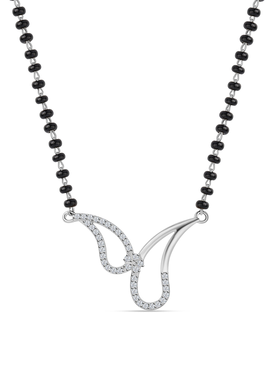 Ornate Silver Mangalsutra For Women-1