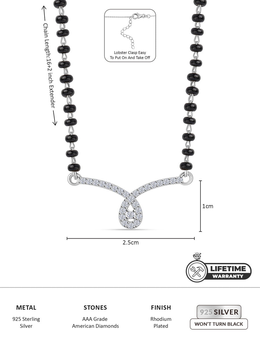 Diamond Look Infinity Mangalsutra for women-4