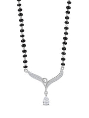 CZ Drop Silver Mangalsutra