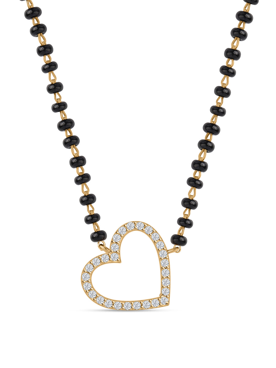 Heart Full Of Love Gold Plated Mangalsutra-1