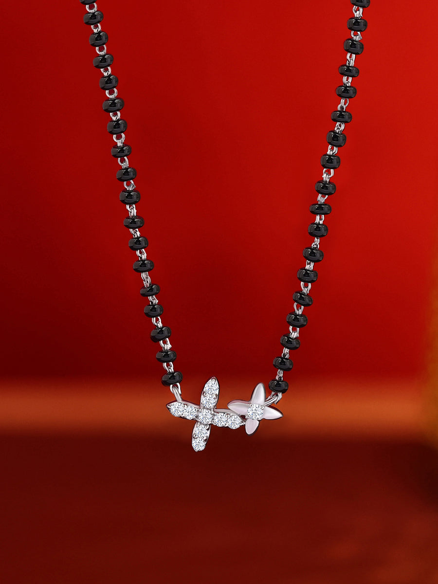 Floral Diamond Look Mangalsutra-6