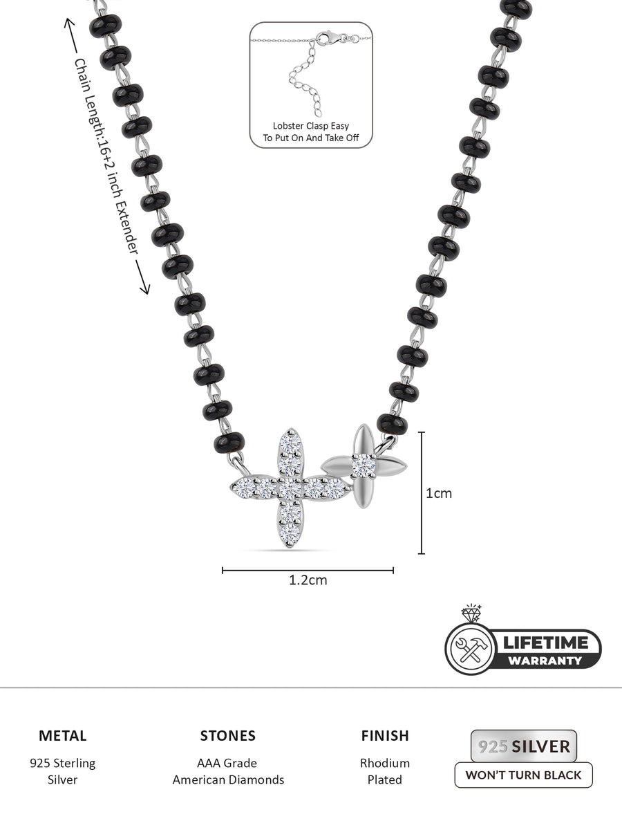 Floral Diamond Look Mangalsutra-5