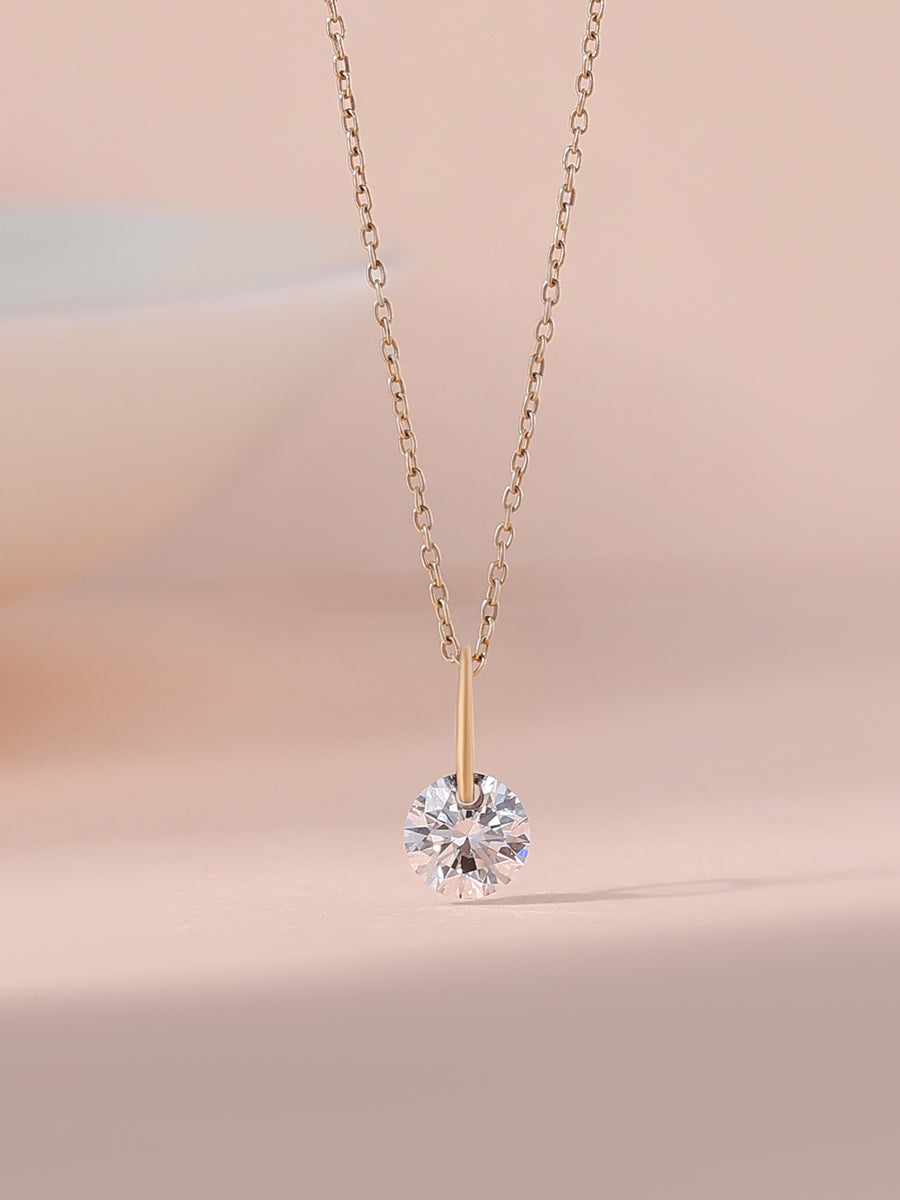 0.50 Carat Solitaire Lab Diamond Pendant