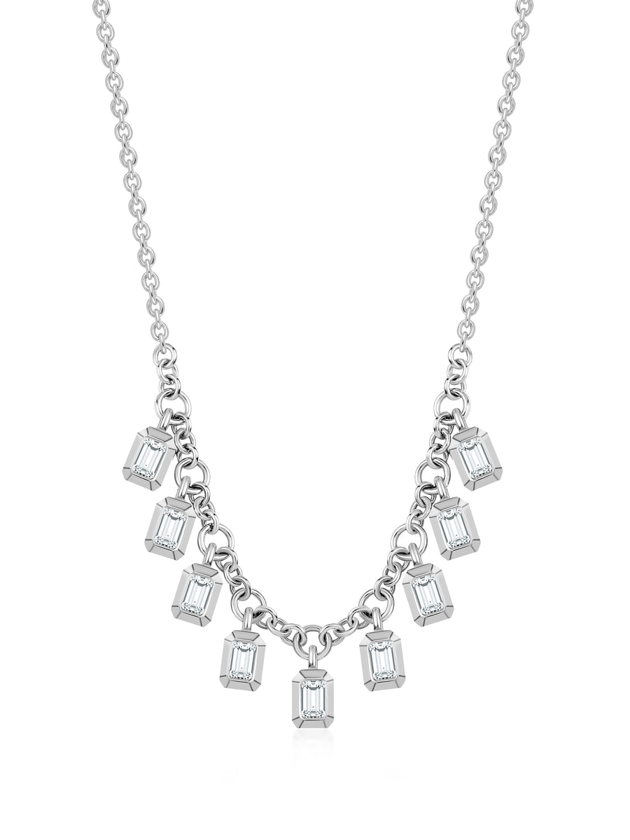 Shimmering Lab Diamond Necklace For Women