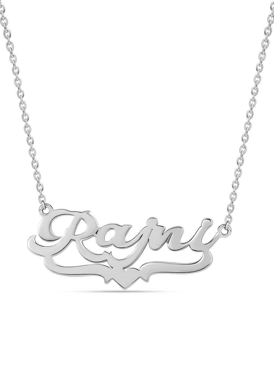 Heart Design Name Necklace for Women