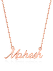 Rose Gold Personalised Silver Necklace For Women & Girls