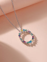 Multi Color Oval Pendant For Women-5