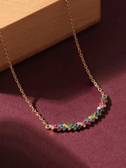 Color Pops Gold Necklace For Women-1