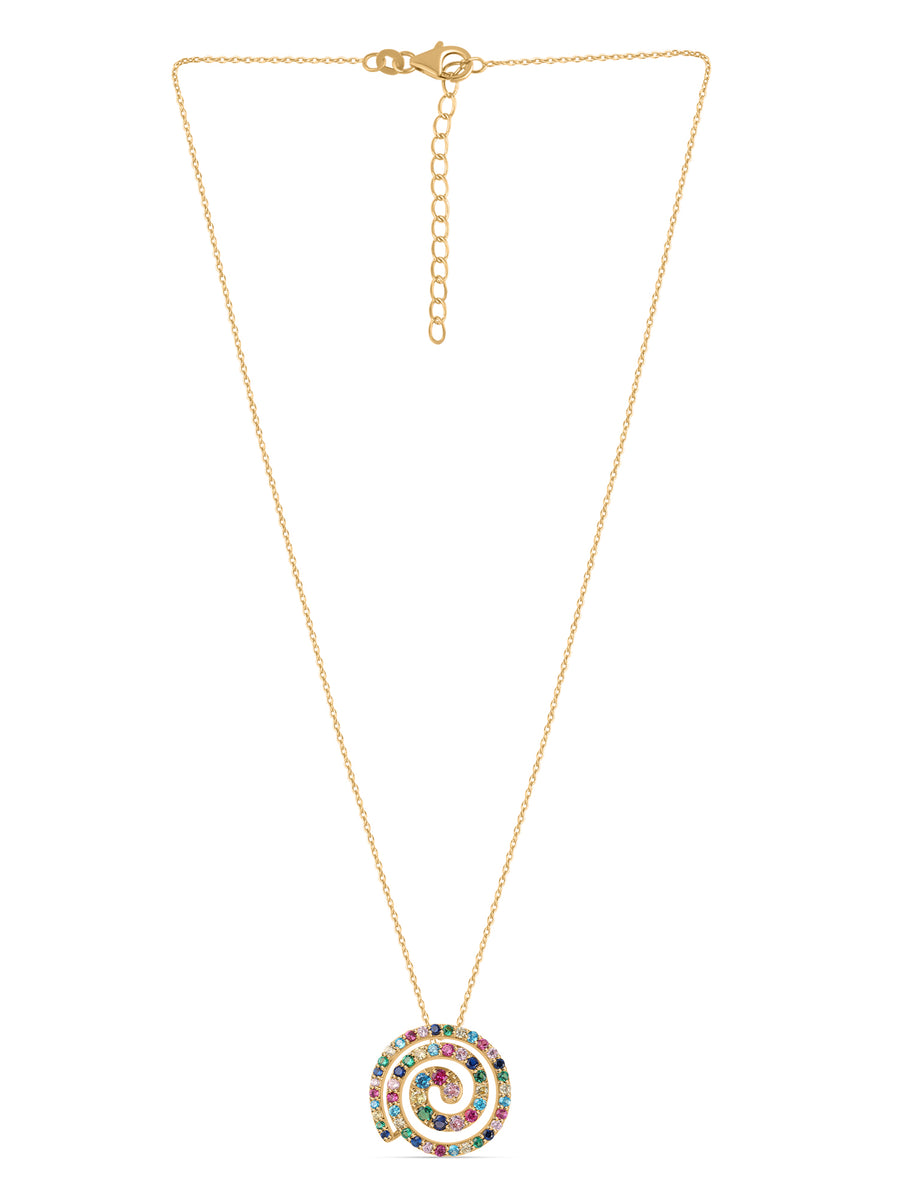 Around The World Gold Pendant For Women-2