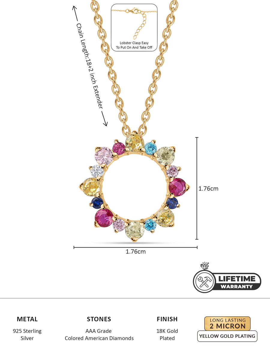 Color Pops Gold Pendant For Women-4