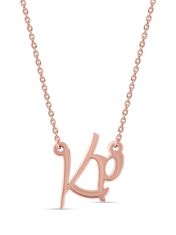 Rose Gold Name Pendant With Chain for Women_1